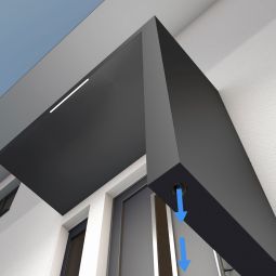 Auvent de porte rectangulaire gutta 12