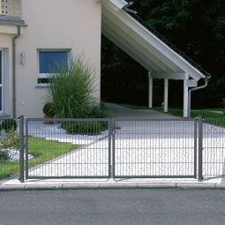 Portillon grillagé en kit anthracite-métallisé 3