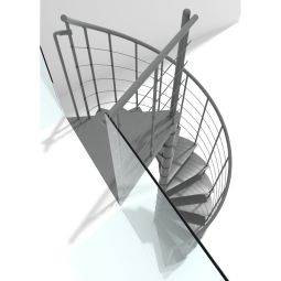 Minka escalier colimaçon Milano gris 5