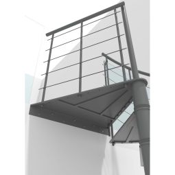 Minka escalier colimaçon Milano gris 6