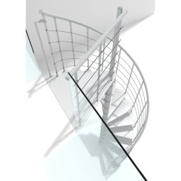Minka escalier colimaçon Milano blanc 4