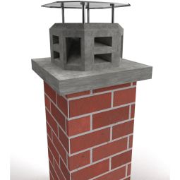 Cheminée en béton monobloc avec 3