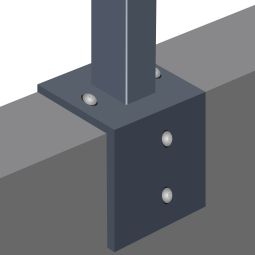 Poteau avec plaque angulaire soudée 4