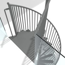 Minka escalier colimaçon Portofino gris 5