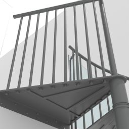 Minka escalier colimaçon Portofino gris 6