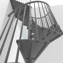 Minka escalier colimaçon Portofino gris 7