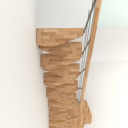 Minka escalier compact Quatro Turn 4