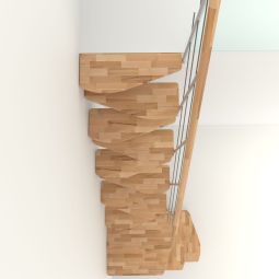 Minka escalier compact Quatro Turn 4