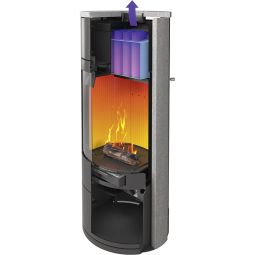 Justus cheminée Island Aqua avec 7