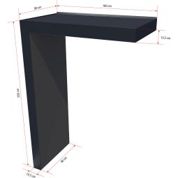 Auvent de toit rectangulaire, gutta 17