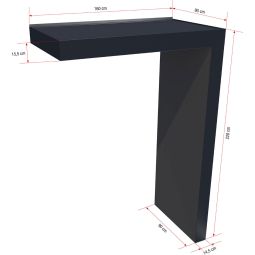 Auvent de toit rectangulaire, gutta 19