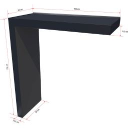 Auvent de toit rectangulaire, gutta 18