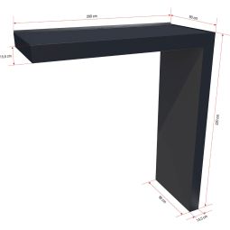 Auvent de porte rectangulaire gutta 19