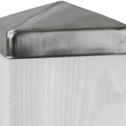Chapeau poteau inox 9 cm, 3