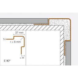 Profil d'angle Schlüter-ECK E acier 3