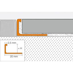 Schlüter-SCHIENE BASIC M Profil de 4