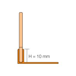 Schlüter-SHOWERPROFILE SPS 100 cale de 4