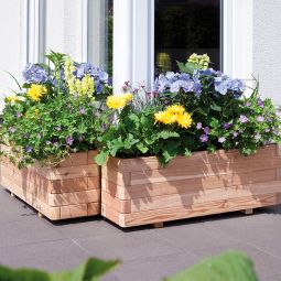 Bac rectangulaire bois résineux TraumGarten 3