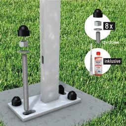 Kit fixation pour poteau à 3