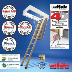 Escalier escamotable isolé Wellhöfer GutHolz 5