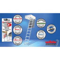 Escalier escamotable pliable en ciseaux 6