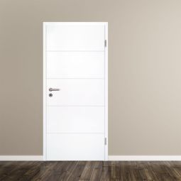 Porte de chambre blanche avec 4