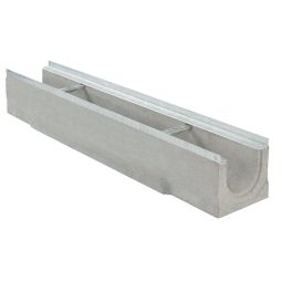 Caniveau de drainage BIRCOlight avec pente intérieure caniveau de diamètre nominal 100mm avec dispositif anti-refoulement et pente intérieure de 0,5 %