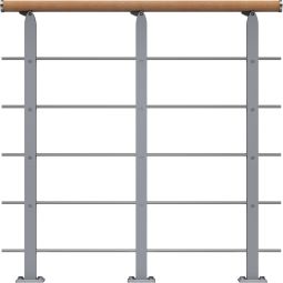 Rampe de balustrade, escalier modulaire DOLLE Frankfurt, Hamburg, Berlin, Sydney - Set de base Starter Set, disponible en gris perle, anthracite et blanc