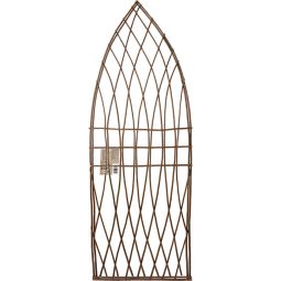 Treillis en osier forme arche Windhager idéal pour plantes grimpantes et protection contre les regards indiscrets, 55x150 cm