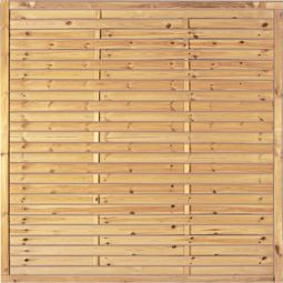 Clôture pare-vue bois T&J clôture à lamelles Panneau en bois imprégné, lames d'env. 5x60 mm, cadre d'env. 34x54 mm, assemblage agrafes galvanisées, disponible en de nombreuses dimensions