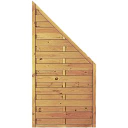Clôture en bois T&J raccord Maxi-Massif Clôture pare-vue à lamelles pare-vue - raccord 90x180/90 cm, en bois imprégné en autoclave, avec lames rainurées d'env. 8x95 mm, fixées par clous en acier inoxydable - stable et durable