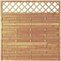 Clôture en bois T&J Maxi-Massiv-Ranki Clôture à lamelles pare-vue Panneau pare-vue traitée sous pression, lattes nervurées, clous en acier inoxydable, disponible en 5 tailles - robuste et décorative
