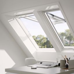 VELUX Fenêtre de toit à projection GPL 2069 en bois blanc laqué ENERGIE Anti-chaleur Triple vitrage 