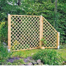 Panneau treillis diagonale T&J MW 10x10 cm Protection visuelle panneau d'occultation et treillis à mailles en pin/épicéa autoclave, assemblage agrafé, 4 tailles