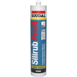 Soudal SILIRUB PRO N Mastic d'étanchéité silicone premium 300 ml, différentes couleurs