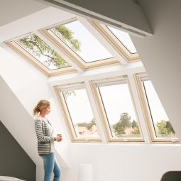 Fenêtre de toit VELUX Verrière d'angle PVC ENERGIE PLUS blanc 2x2 Triple vitrage standard, ESG à l'extérieur, VSG à l'intérieur