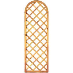 Clôture pare-vue treillis rond T&J panneau de clôture en bois  en pin/épicéa, 60x180/150 cm, lamelles imprégné sous pression, avec des clous en acier inoxydable