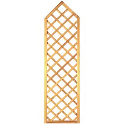 Clôture en bois treillis T&J Gotik  en pin/épicéa, 60x210/180 cm, treillis pointé, imprégné sous pression de chaudière