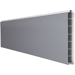 Clôture à emboîter étroite PVC GroJa BasicLine lame simple couleur gris argent panneau à lamelles  Plastique de haute qualite ennobli d'un film PVC, nombreuses combinaisons possibles, 180x15x1,9 cm
