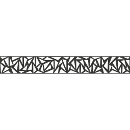 Panneau occultation, insert design GroJa Triangle aluminium anthracite DB 703 Revêtu par poudre, 179,5x25,5x0,15 cm, sans kit de baguettes d'adaptation