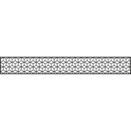 Panneau occultation, insert design GroJa Cube aluminium anthracite DB 703 Revêtu par poudre, 179,5x25,5x0,15 cm, sans kit de baguettes d'adaptation