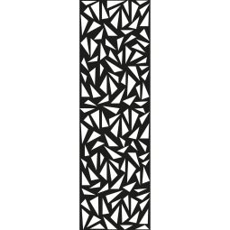 Panneau occultation, insert design GroJa XL Triangle aluminium anthracite DB 703 60x180 cm, avec cadre périphérique rond, matériel de fixation inclus