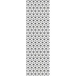 Panneau occultation, insert design GroJa XL Cube aluminium anthracite DB 703 60x180 cm, avec cadre périphérique rond, matériel de fixation inclus