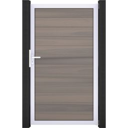 Portillon clôture emboîtable GroJa Solid bi-color Design élégant, durable et facile d'entretien, cadre en aluminium anodisé, fabrication sur mesure possible
