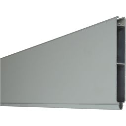 Clôture à emboîter GroJa Lumino aluminium lame simple couleur gris argent anthracite DB703 panneau à lamelles Lamelles en aluminium avec revêtement par poudre, nombreuses possibilités de combinaison, 180x15x2 cm