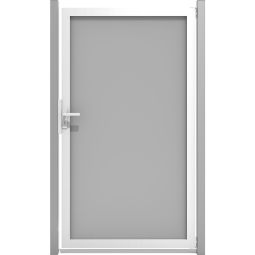 Portillon GroJa Premo élément occultant en HPL aspect gris Panneaux HPL de 8 mm d'épaisseur avec cadre en aluminium robuste, dimensions 100 x 180 x 4 cm