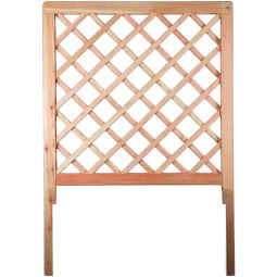 Treillis en bois T&J STOCKHOLM rectangulaire V2A vissée grille pour bac à fleurs GÖTEBORG, fabriqué en bois de mélèze, LxH 104x150 cm, vissé en acier inoxydable