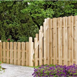 Portail de clôture brise-vue T&J DAAN Portail massif 100x90 cm en pin/épicéa traité en autoclave, lames 20x145 mm, vissage stable avec pointes inox