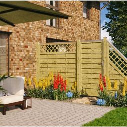 Clôture pare-vue T&J Série Avantgarde Treillis diagonal pare-vue en pin/épicéa, différentes tailles en pin/épicéa, différentes tailles