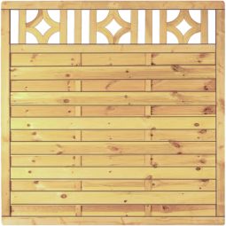Clôture de jardin T&J Antikzaun brise-vue à lames en pin/épicéa, 180x80/65 cm, en pin/épicéa imprégné, avec lames rainurées, disponible en trois tailles